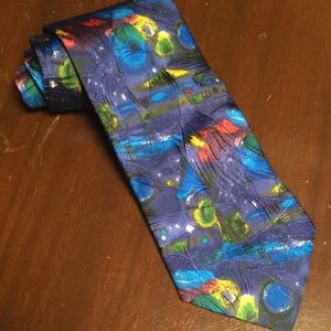 Zegna tie blue abstract